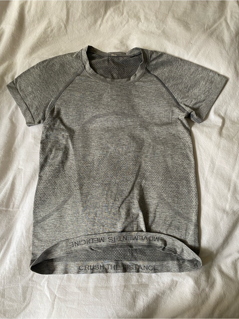 lululemon athletica Heather Gray Short Sleeve Athletic Top